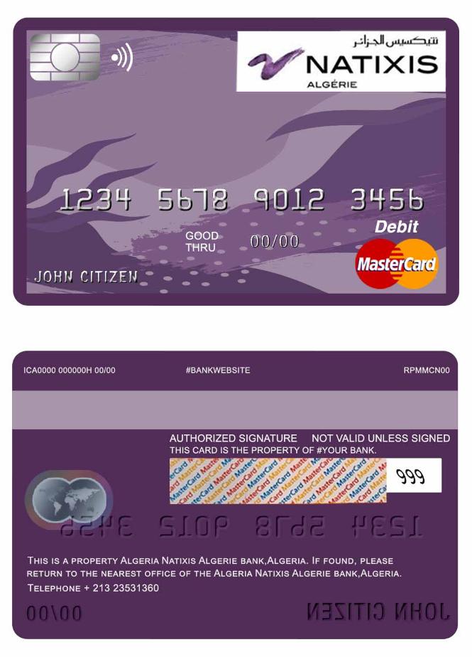 Algeria Natixis Algerie bank master debit card